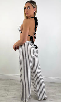 STEFANY STRIPE KNIT 3PC PANT SET