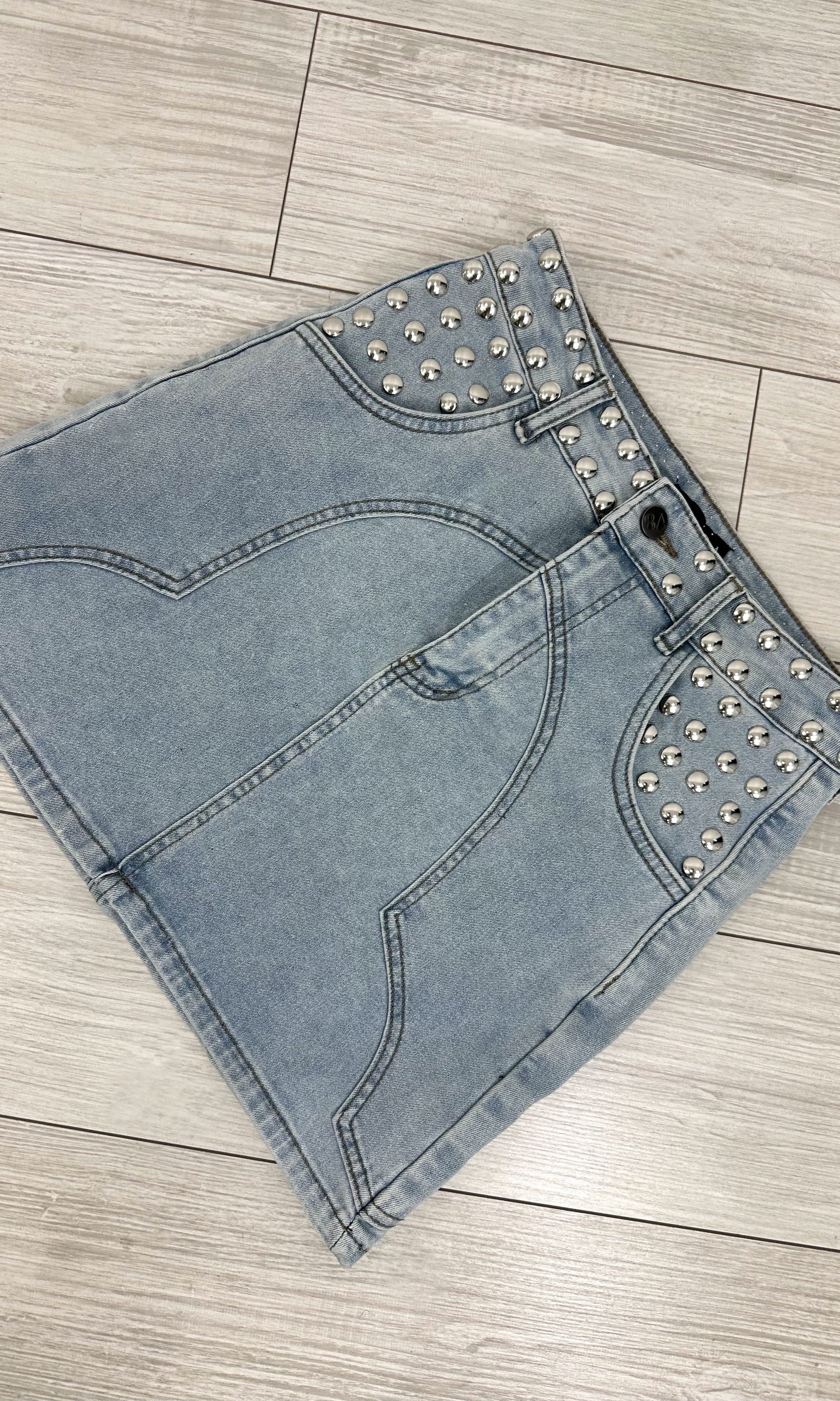 DESTINY STUDDED MINI SKIRT