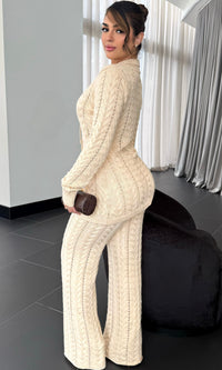 PAMELA CABLE-KNIT PANT SET