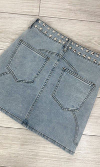 DESTINY STUDDED MINI SKIRT