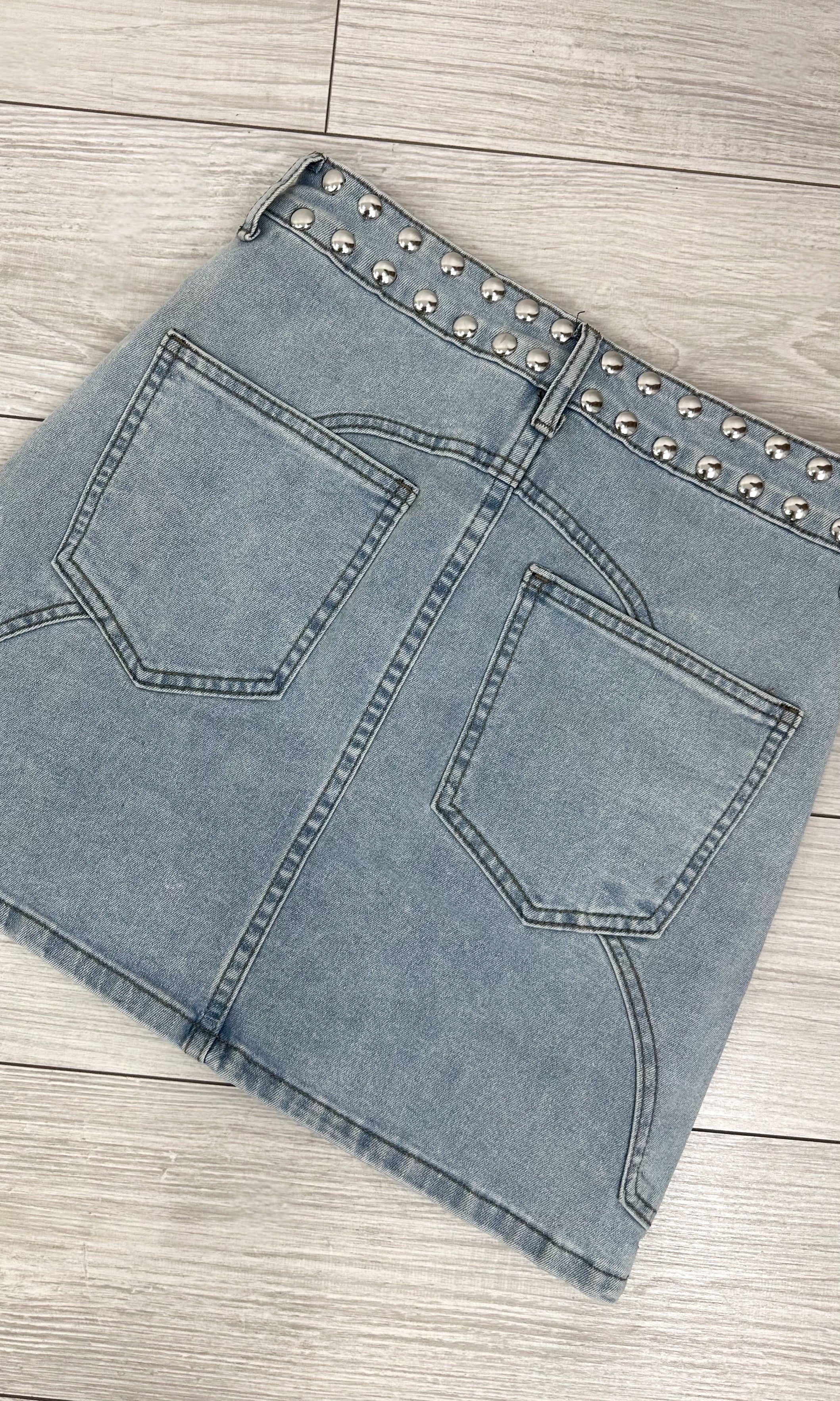 DESTINY STUDDED MINI SKIRT