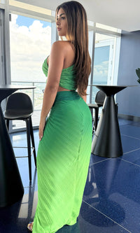 CLARIBEL OMBRE PLEATED SKIRT SET