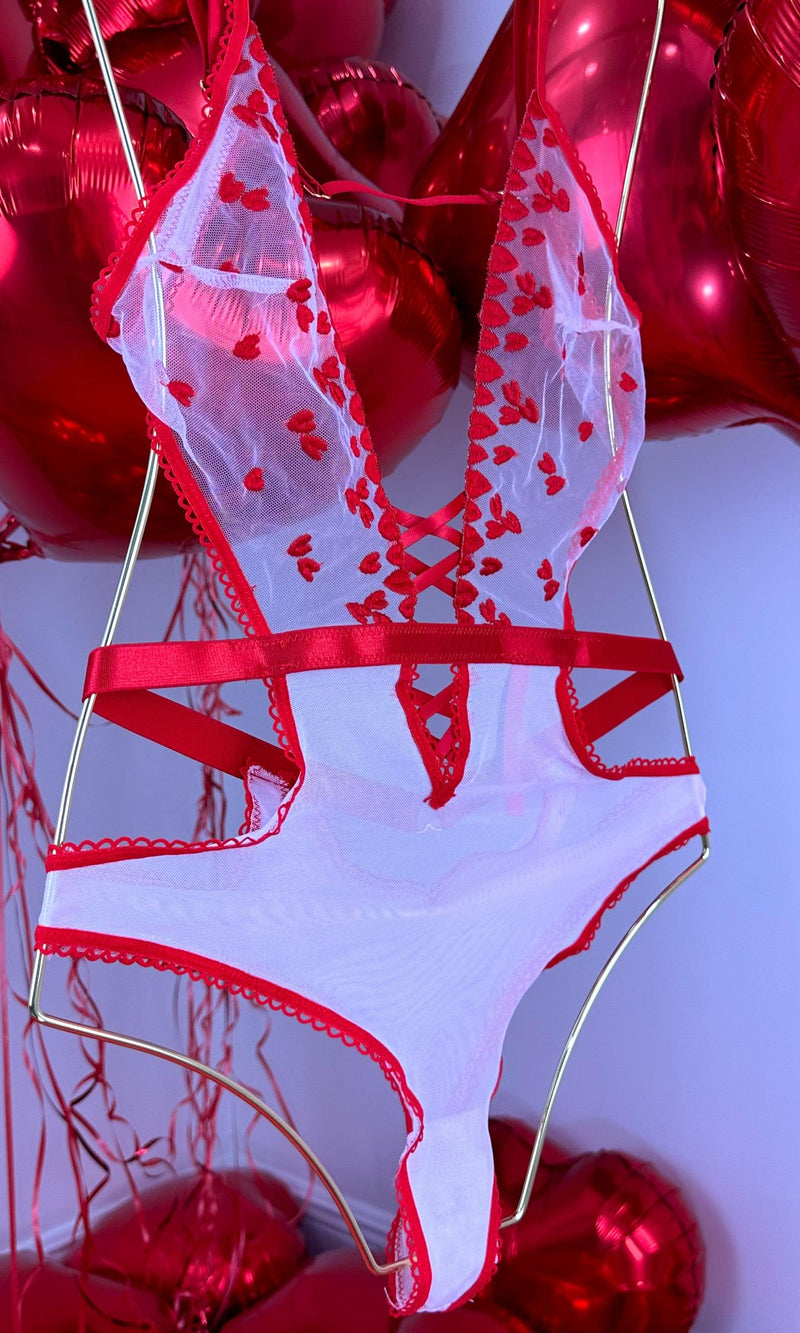 MI AMOR MESH TEDDY - Elite Styles Boutique
